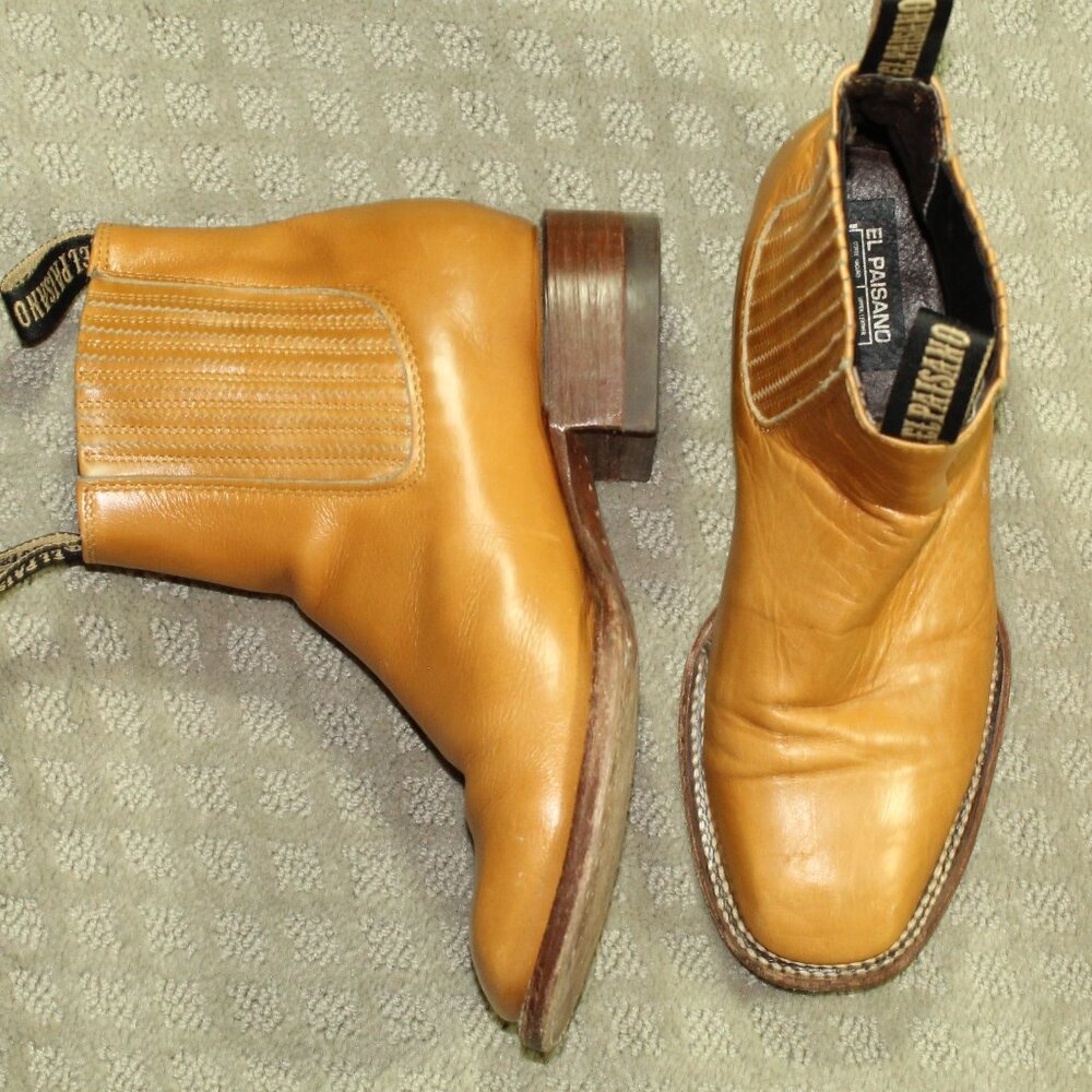 El Paisano Women's 9.5 / Men's 7.5 Tan Round Toe Boots
